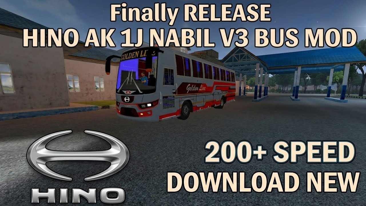 Finally Released Hino Ak1j Nabil V3 Bus Mod In Bussid 