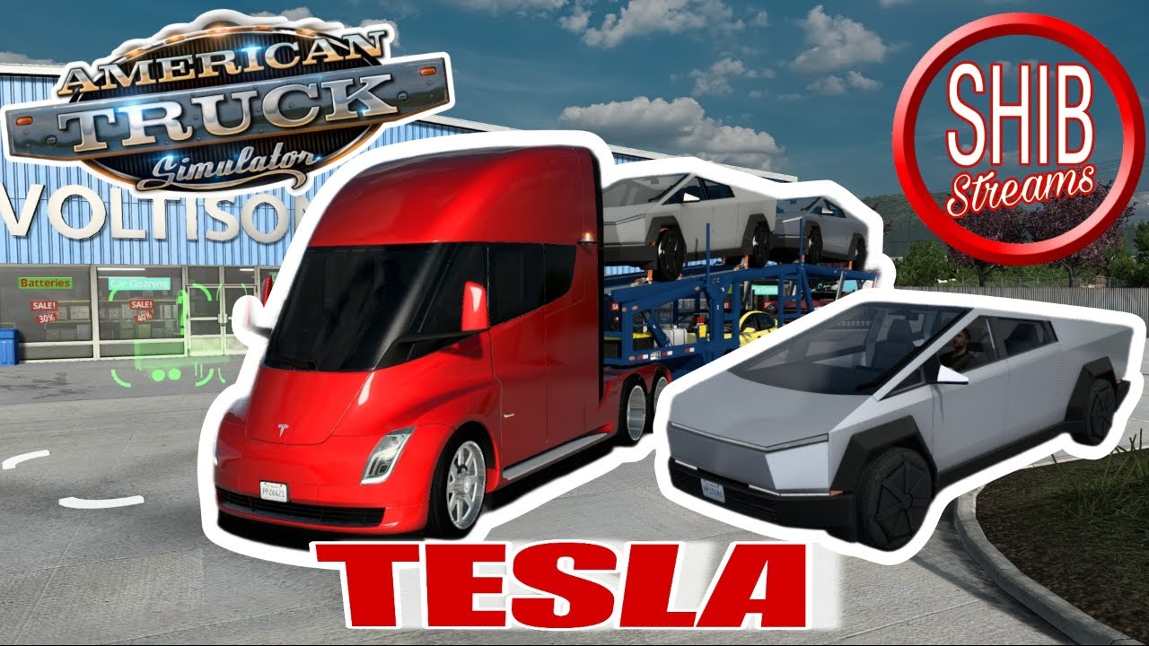 A Tesla haulin Teslas - American Truck Simulator - Frank Peru Tesla Mod