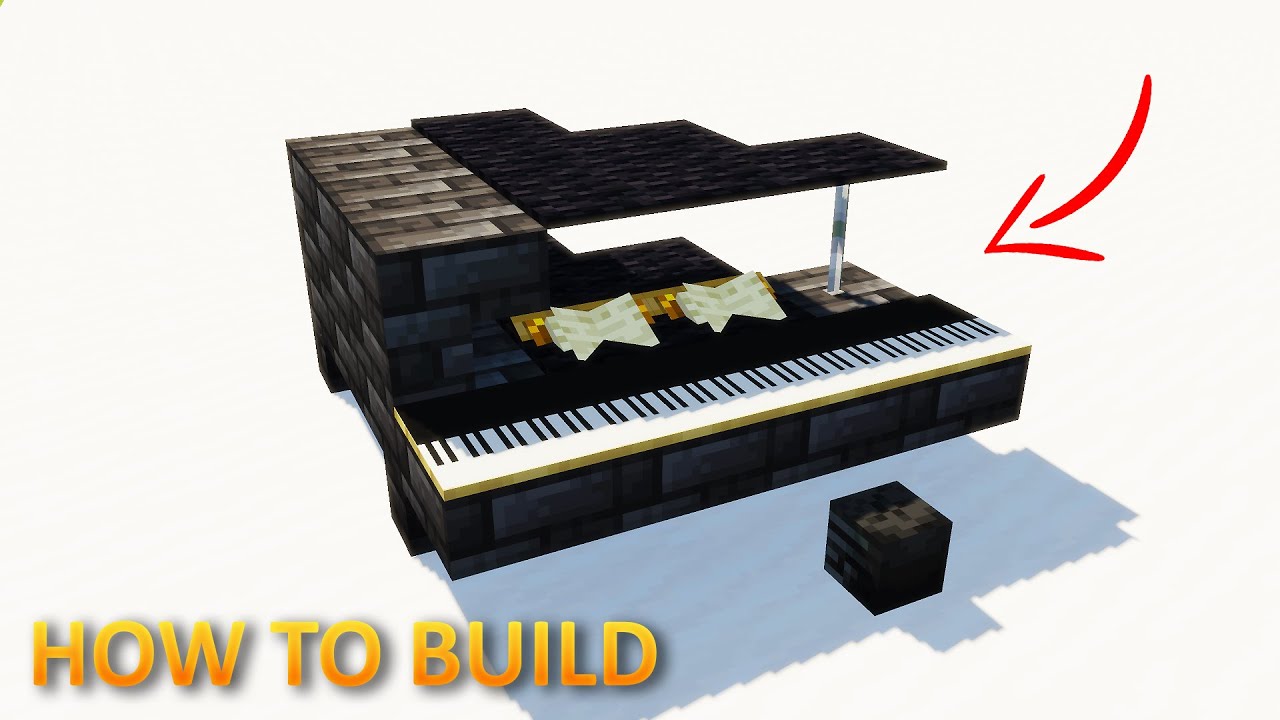 Minecraft: How To Build a PIANO in Minecraft Vanilla Tutorial. ( Minecraft House Tutorial )