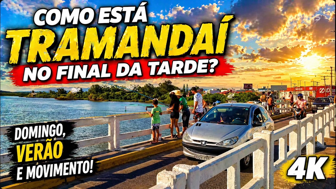 Como Está Tramandaí no Final da Tarde? Domingo, Verão e Movimento! 4K