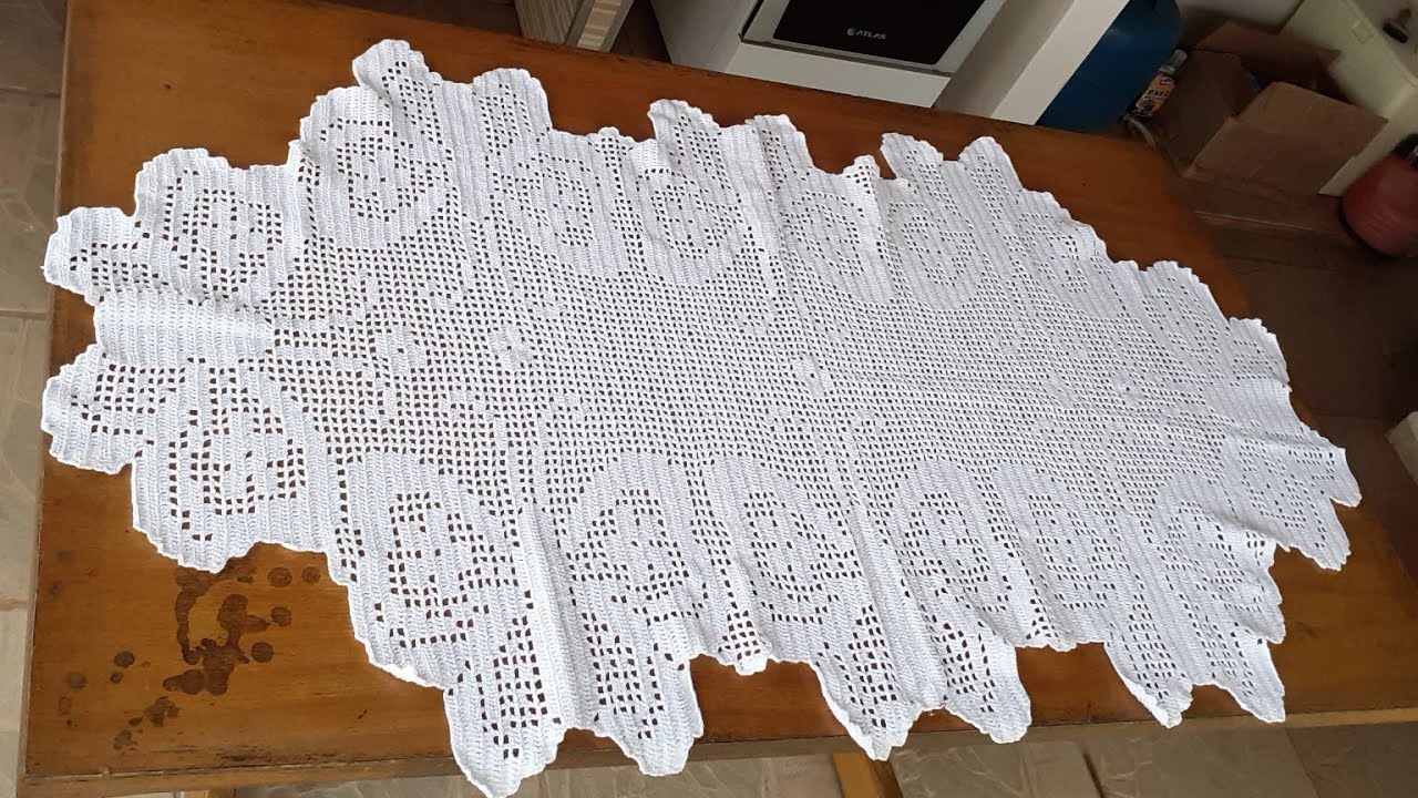 Caminho de mesa Borboletas parte 4 #crochefile