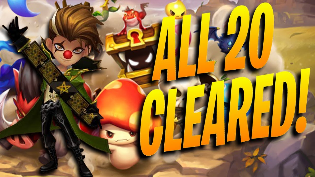 All Elemental Level 20 Clears and Stage 7 Boss Clear in Monster Subjugation | Summoners War