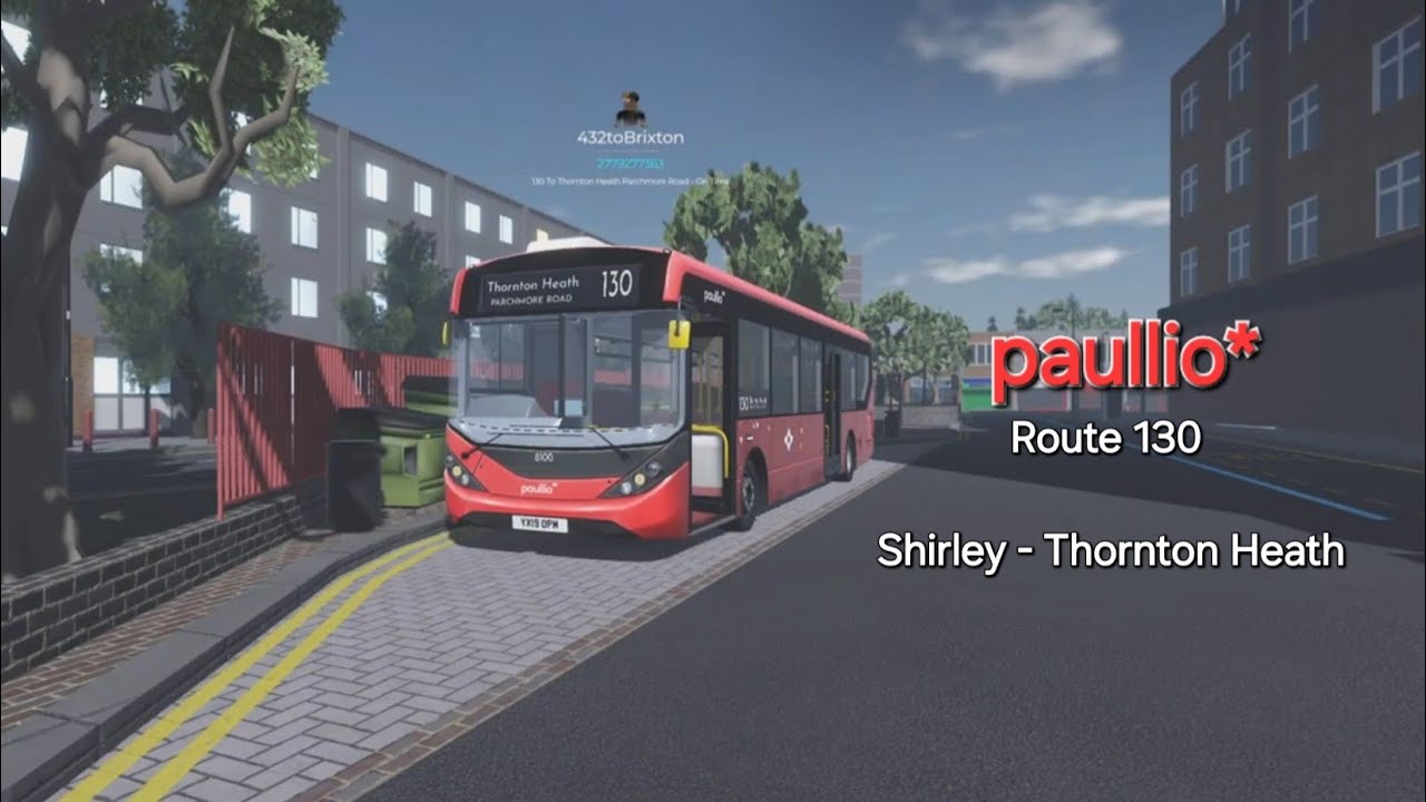 Croydon Transport Game | Route 130 + Road Event | Shirley - Thornton Heath 