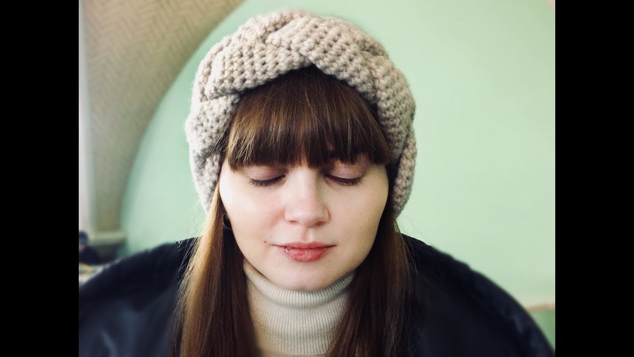 Полоска с косой на голову (двойная) крючком.