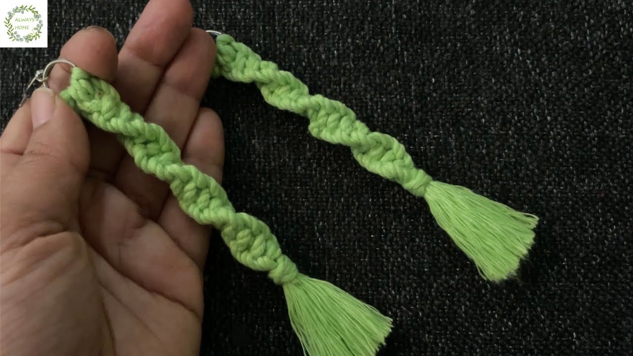 Easy macrame earrings | Macrame spiral earring tutorial | Handmade earrings | DIY macrame earrings