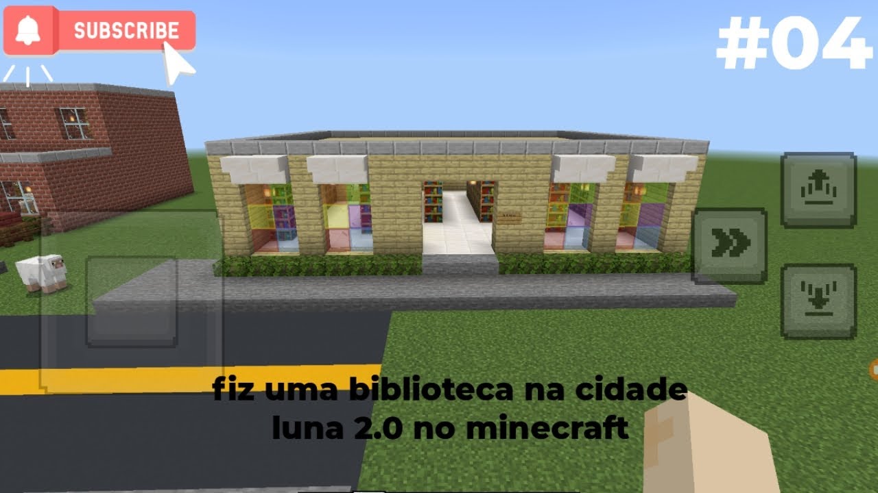 Fiz uma biblioteca na cidade luna 2.0 no minecraft