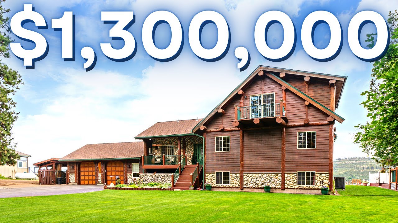 Tour a $1,300,000 Custom Waterfront Log Home on Long Lake | Spokane, WA Home Tours