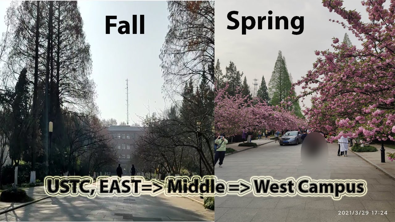 USTC University of Science and Technology of China East to Middle to West campus