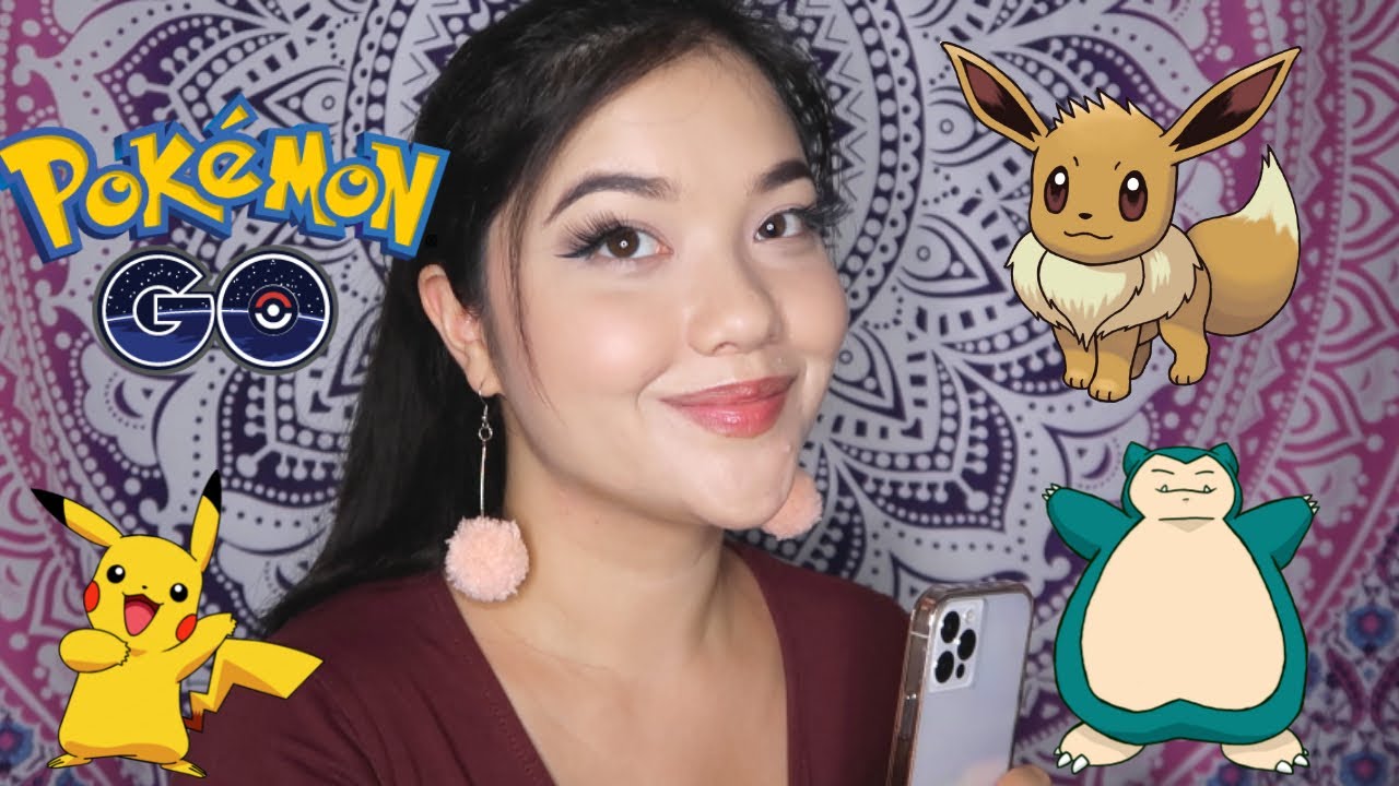 ASMR Pokemon Go Show & Tell with Gum Chewing ♡