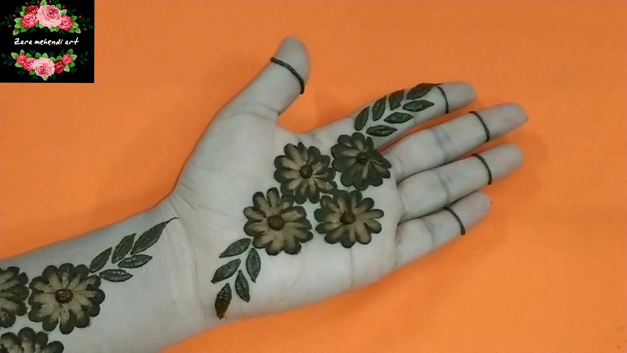Easy And Stylish - Henna Design With Ear Bud For Wedding| #73 Zara Mehendi Art