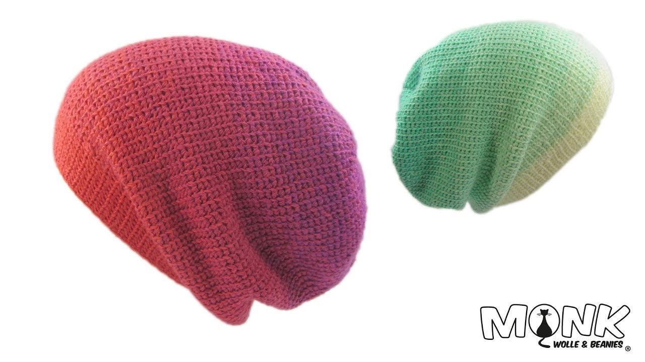 Beanie häkeln wie gestrickt - Strickstich Beanie häkeln