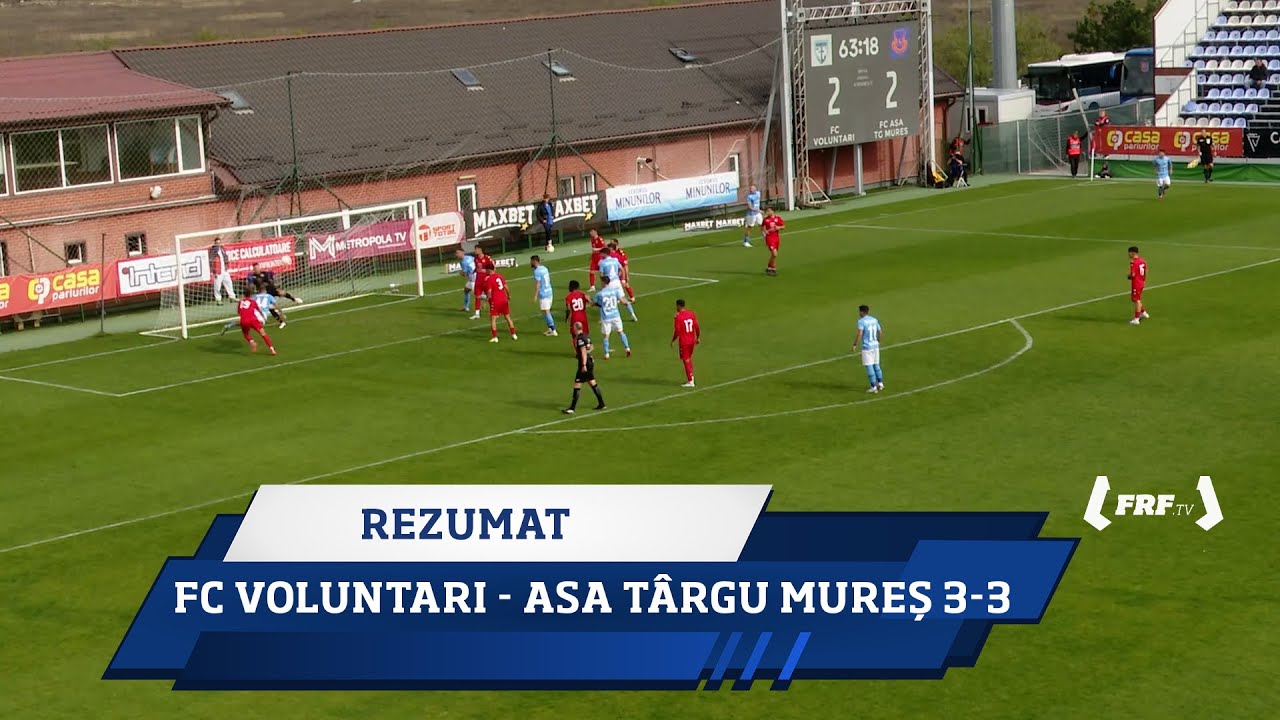 Liga 2 Casa Pariurilor, Etapa 10: FC Voluntari - ASA T&acirc;rgu Mureș 3-3 (Rezumat, 18.10.2025)