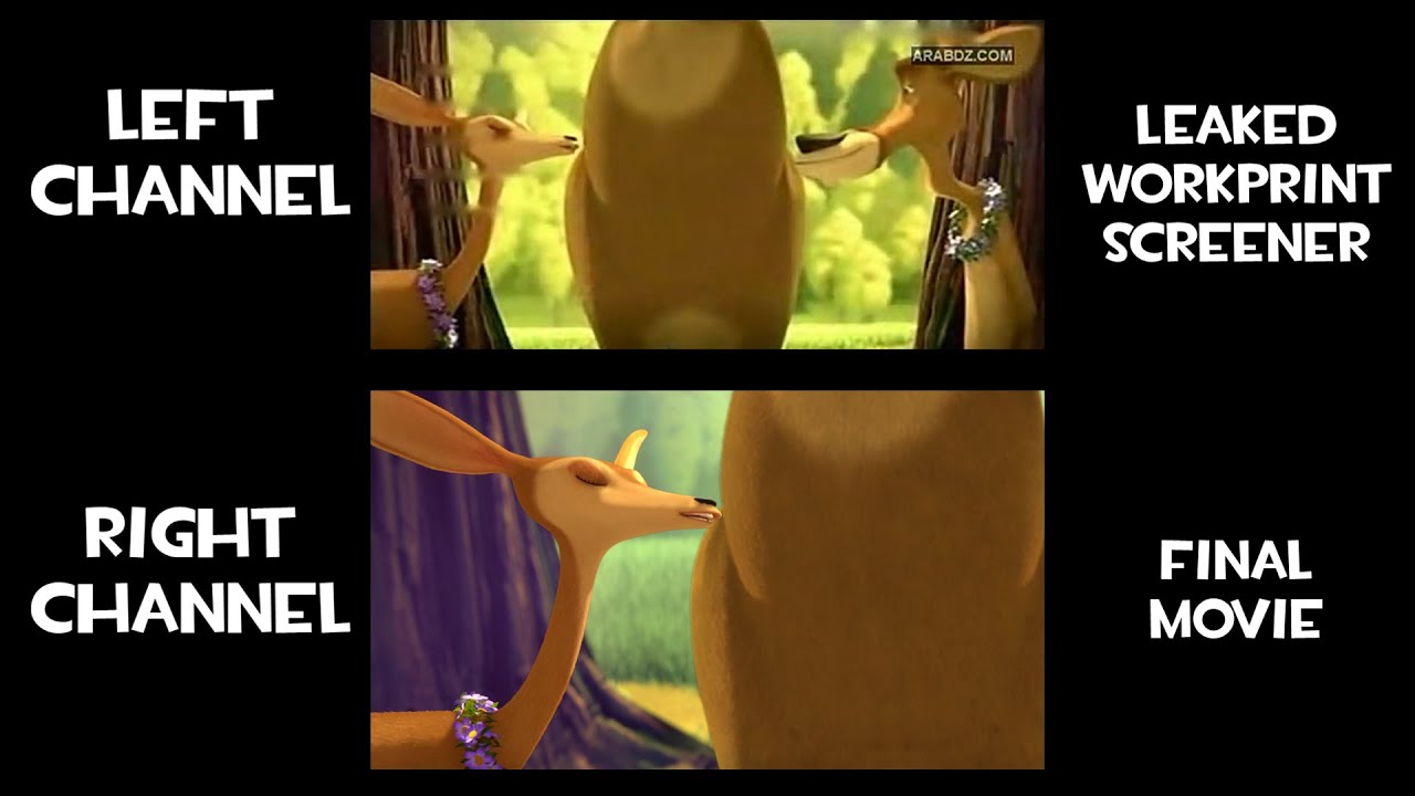 (Reupload) Open Season 2 (2008) Leaked Workprint Screener vs Final Movie Comparison (Part 2/2)