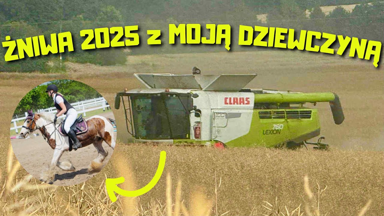 😱PIERWSZY WJAZD W PSZENICE 2025! Z Dziewczyną na Kombajnie 🌾❤️