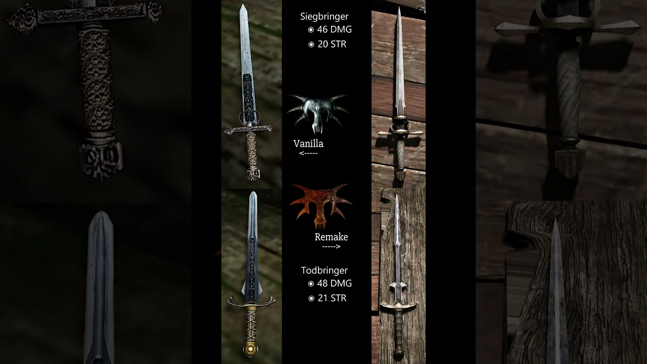 🎮 Gothic Remake 🎮 1H Weapons Comparision to Vanilla (SPOILER!) [GER]