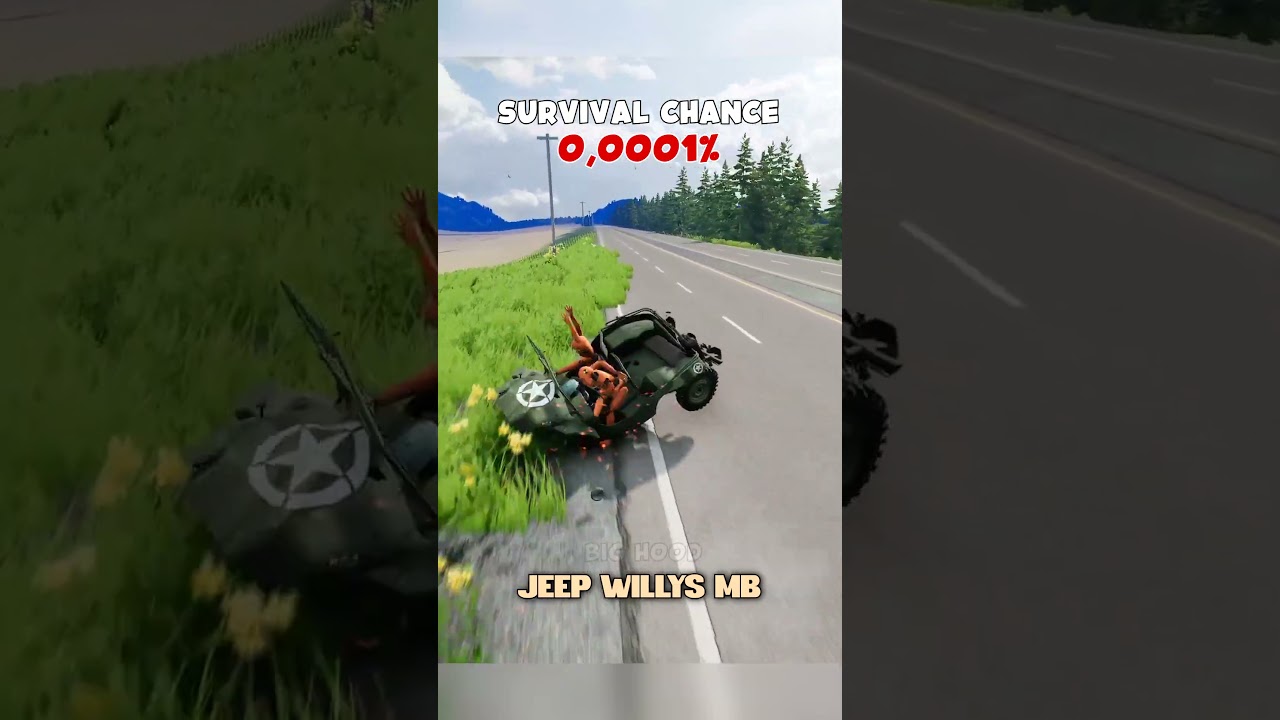 Cars VS Huge holes on the road #beamngdrive #beamng #gaming