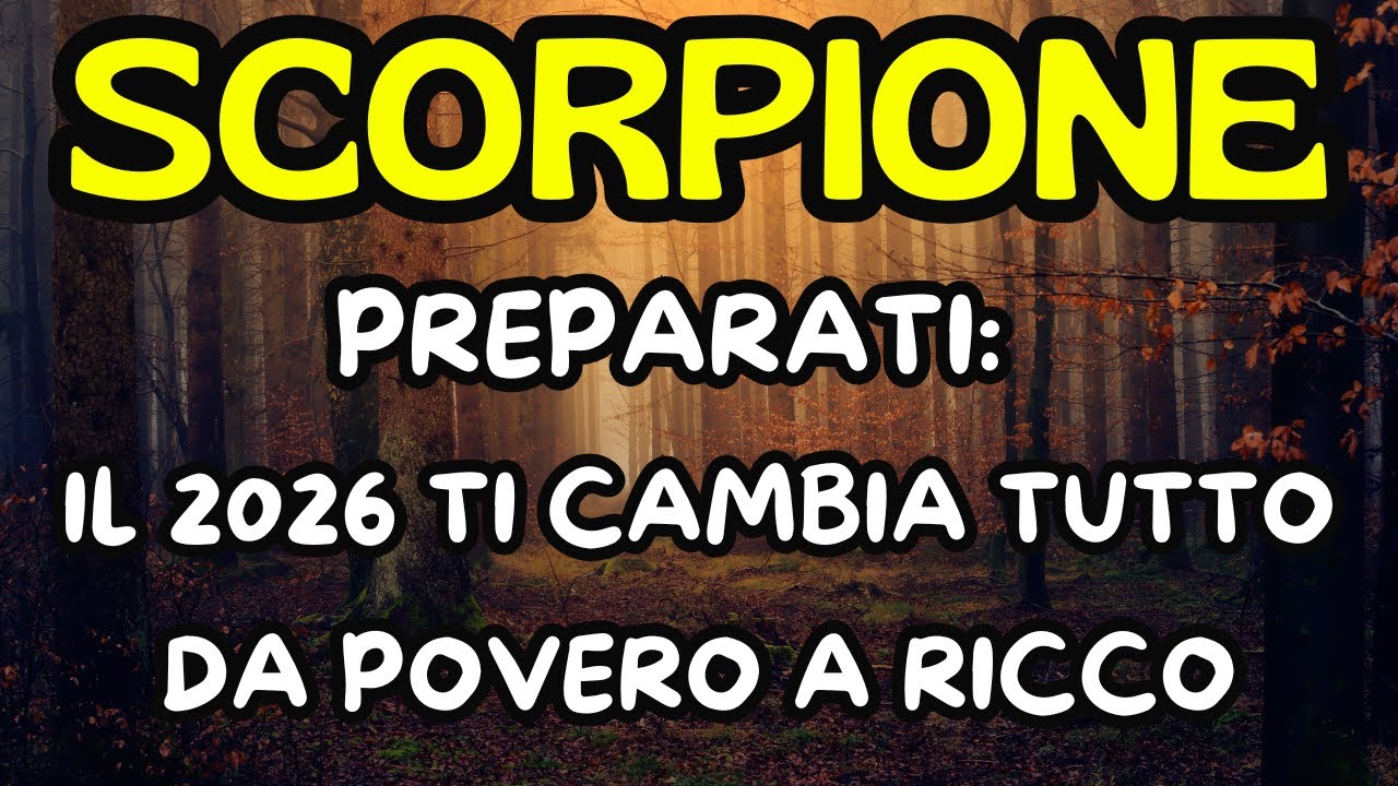 SCORPIONE ♏DA POVERTÀ A RICCHEZZA 2026💰 QUEST'ANNO CAMBIA TUTTO!
