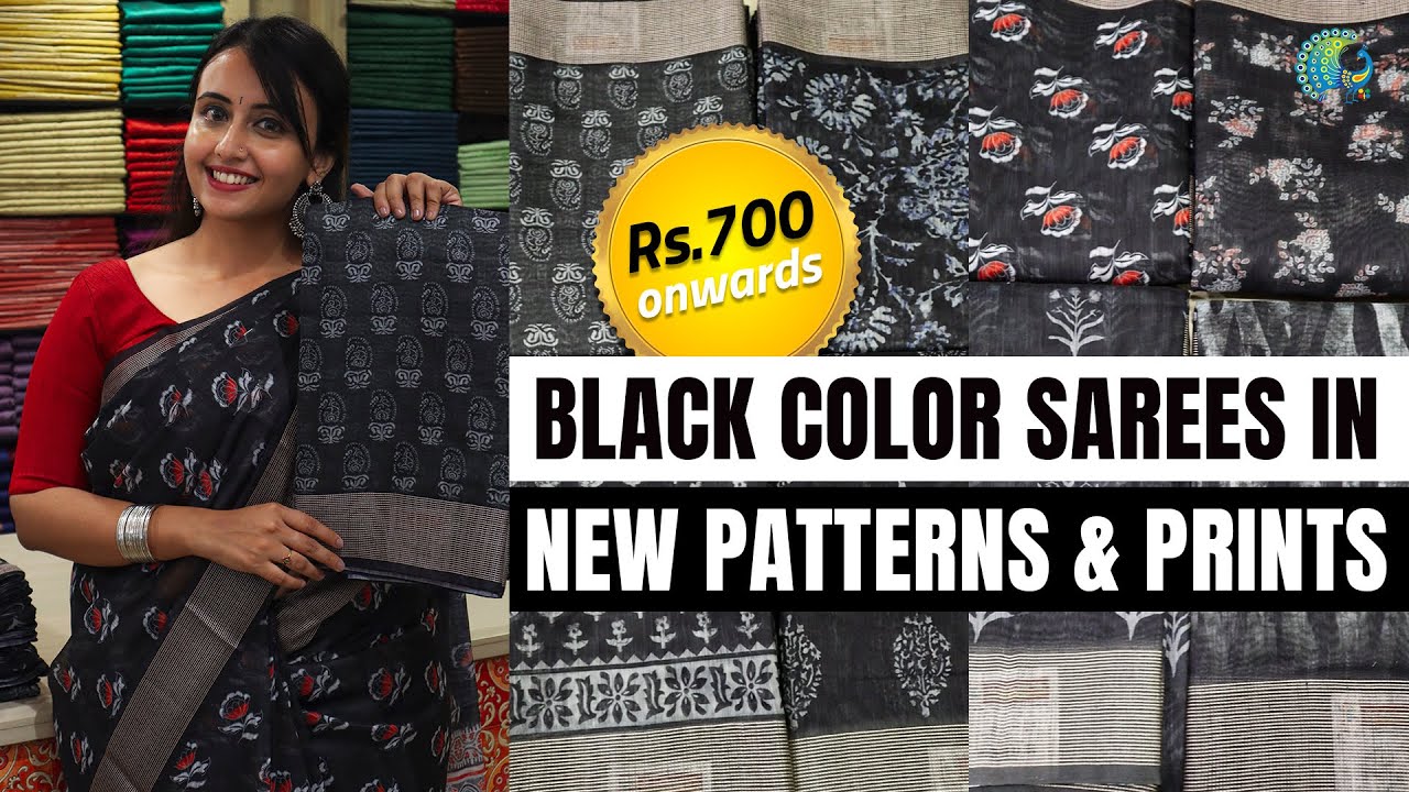 Elegant Looking Black Sarees In A Variety Of Styles | Mahalekshmi Silks