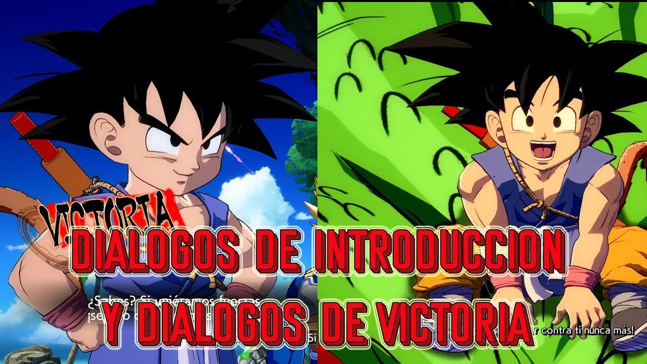 DBFZ Goku GT Dialogos en español, intros y dialogos de victoria