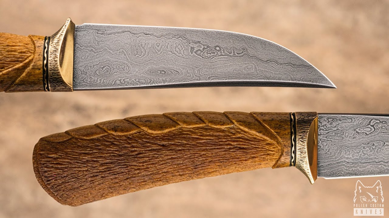 Amazing OVER 1000 layers Carbon Damascus knife