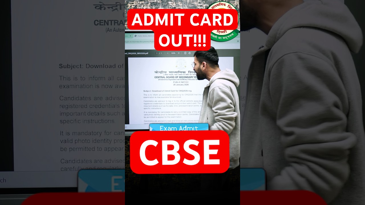 ADMIT CARD OUT!!! Class 10 CBSE LATEST UPDATE🔥 #cbse #class10th #latestupdate #boards #update