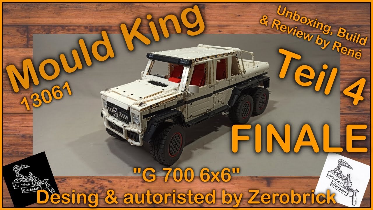 Defekte Teile in Teil 4 des weißen Stuttgarters G63 6x6 von Zerobrick | Mould King G700 6x6 13061