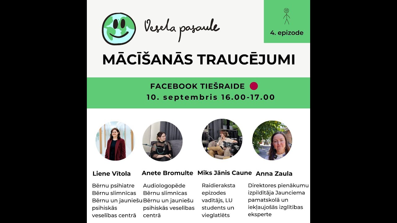 Bērnu slimnīcas raidieraksts Vesela pasaule - 4. epizode: Mācīšanās traucējumi