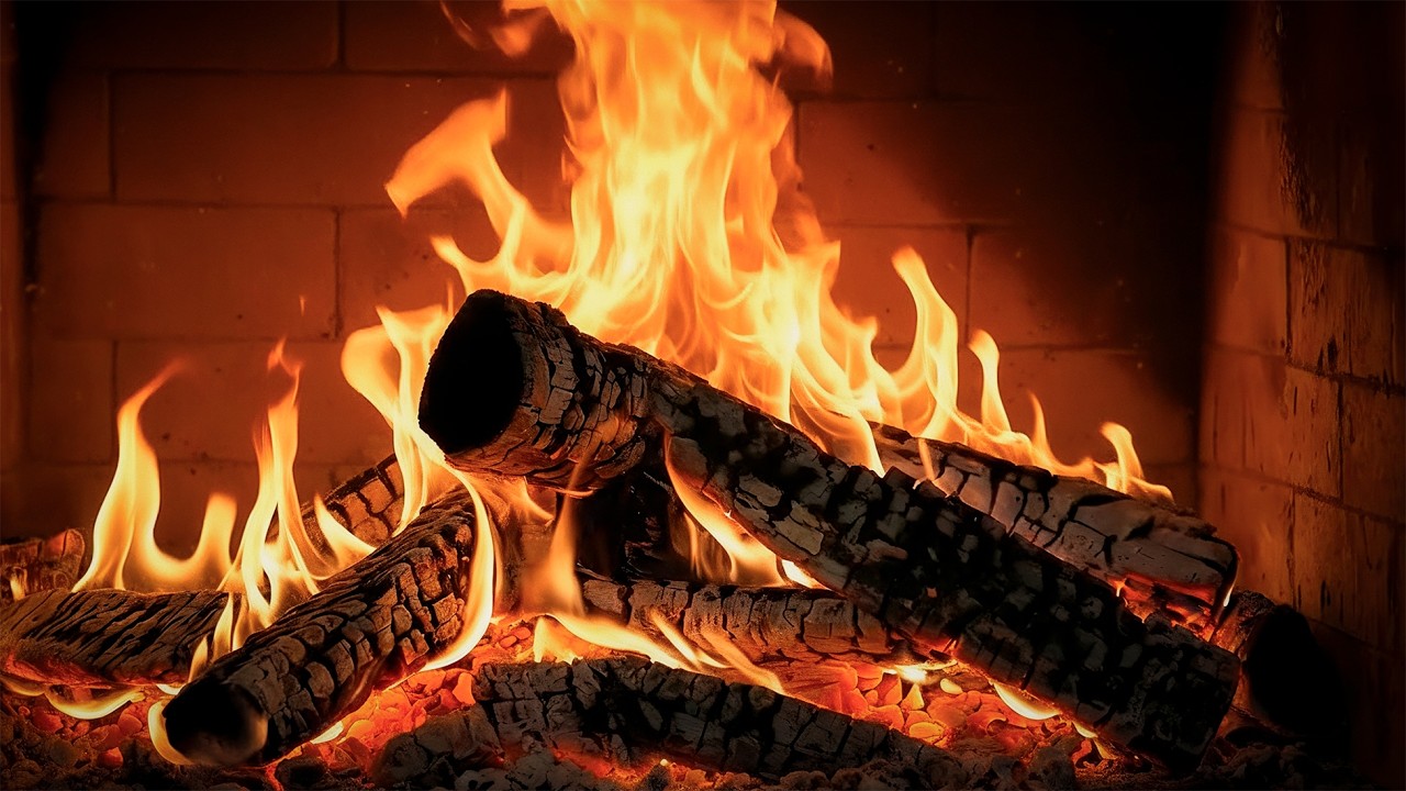 8 Hour Cozy Fireplace 🔥 Warm Fire Sounds for Relax, Work & Sleep — 4K | Cozy Fireplace Series
