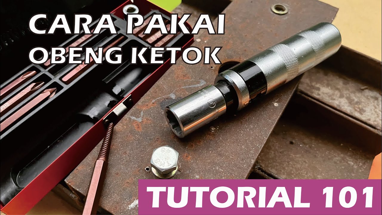 Cara pakai Obeng Ketok untuk baut sekrup macet, serta aksesoris yang dapat digunakan.