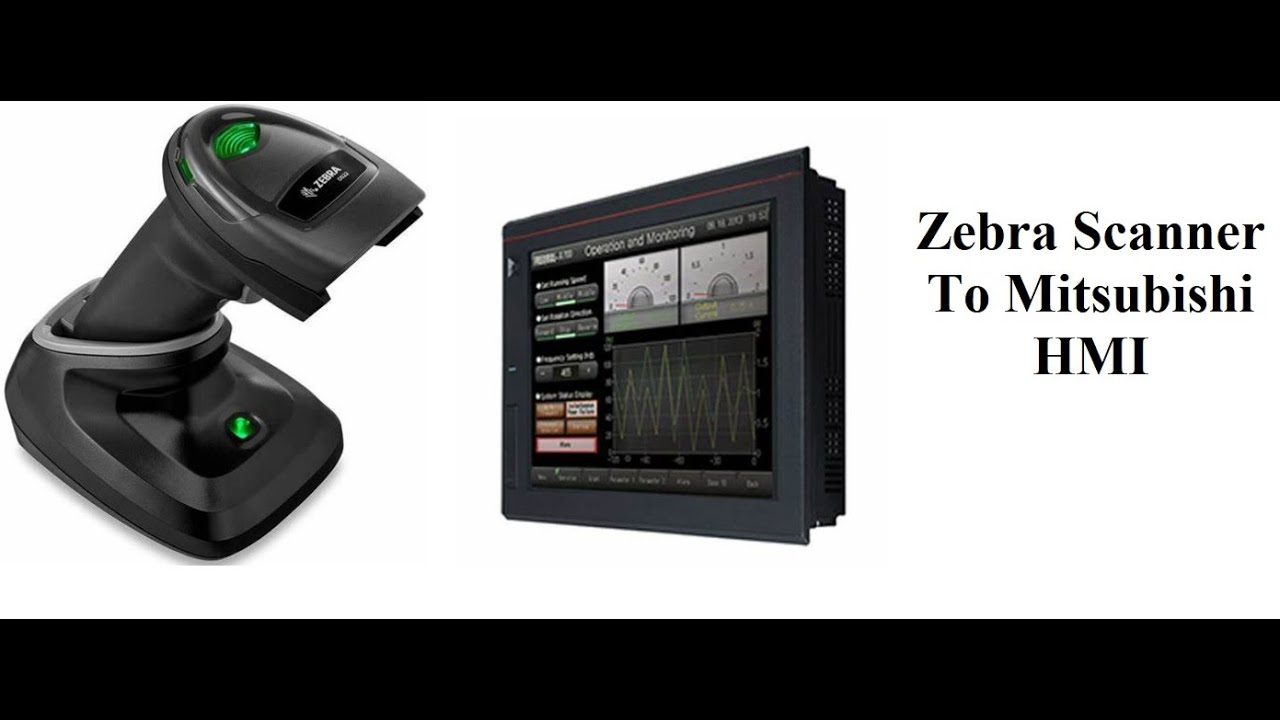How To Connect Zebra Scanner To Mitsubishi HMI Demo ||Sample Video