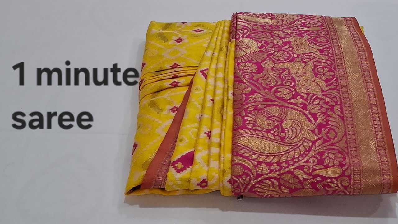 How to do professional saree pre pleating (5 steps) for 15 minutes /saree folding / box folding