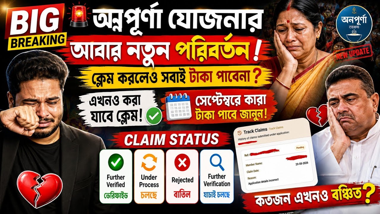 অন্নপূর্ণা যোজনার নতুন পরিবর্তন: Annapurna Yojana Status:Annapurna Bhandar payment date 