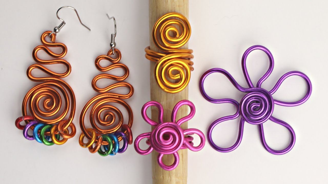 Chunky Aluminum Wire Jewelry 12 g Earrings, Rings & Pendants