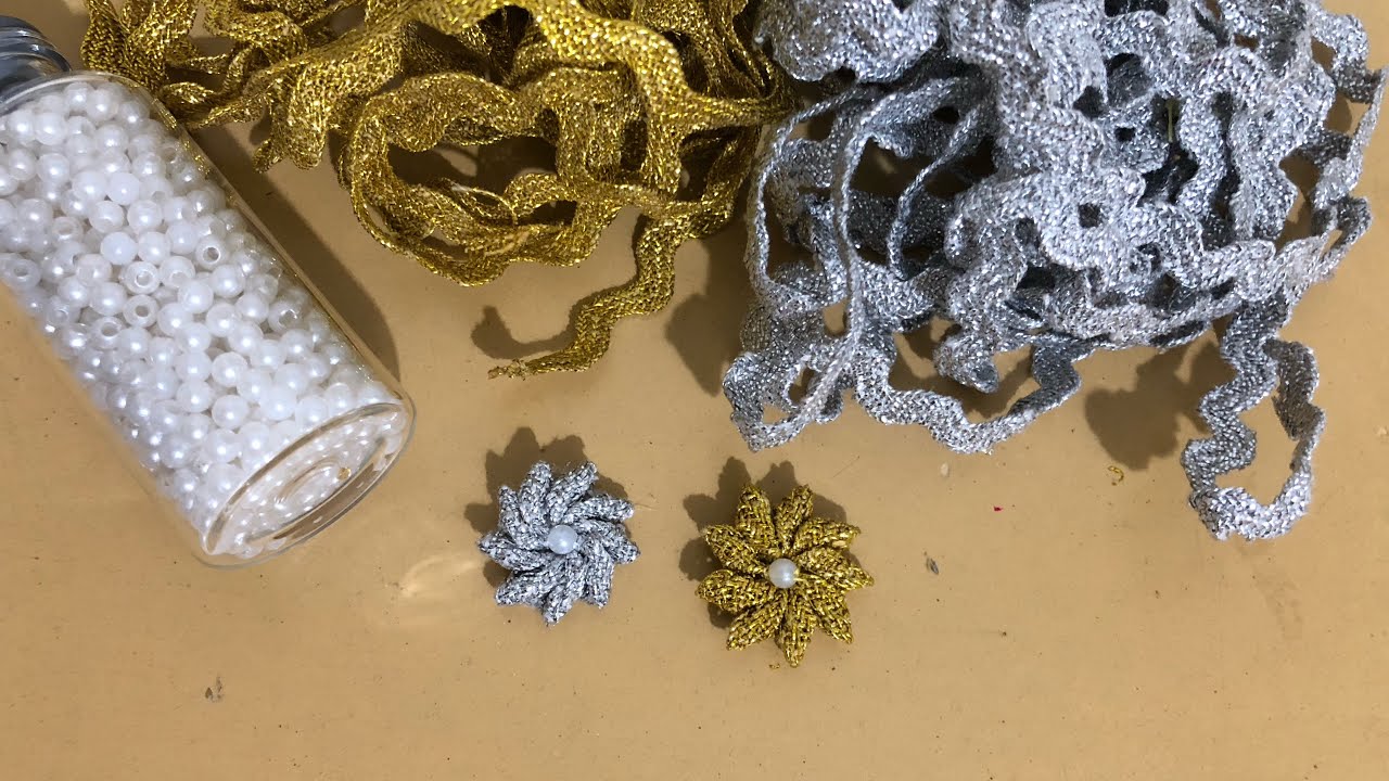Rick Rack Flower Making | Ric Rack Star | Zigzag Gota Pati Flowet | Handmade Jewellery Making 