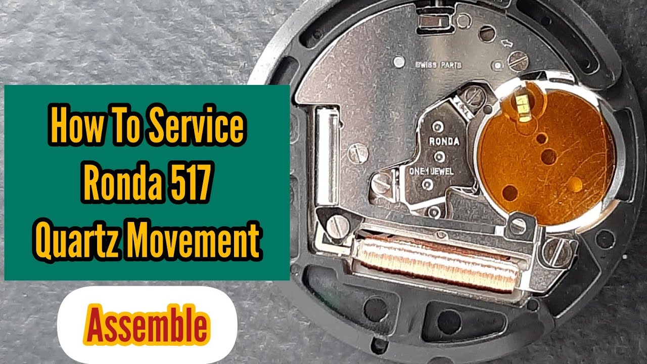 How To Service RONDA 517 Swiss Movement | Assemble Tutorial | SolimBD | Watch Repair Channel