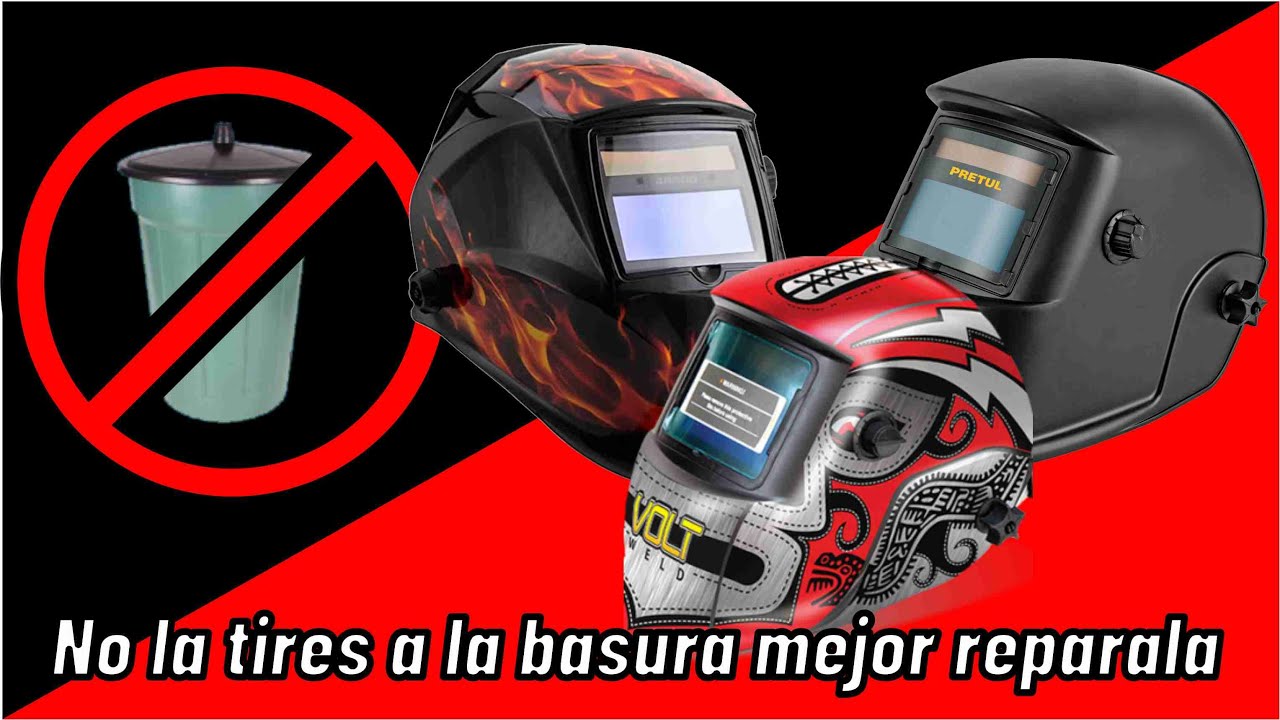 Como reparar una careta para soldar electrónica muy fácilmente ¡No la tires a la basura!