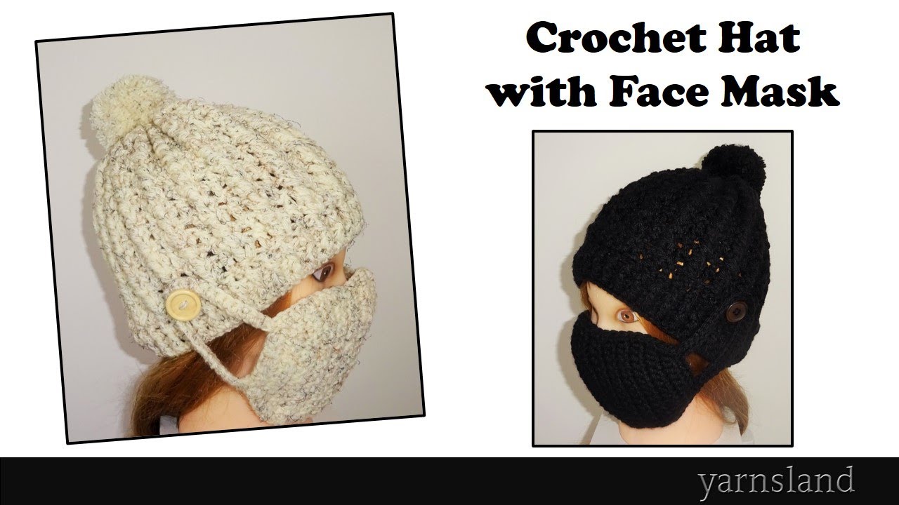 Crochet Hat  with Face Mask