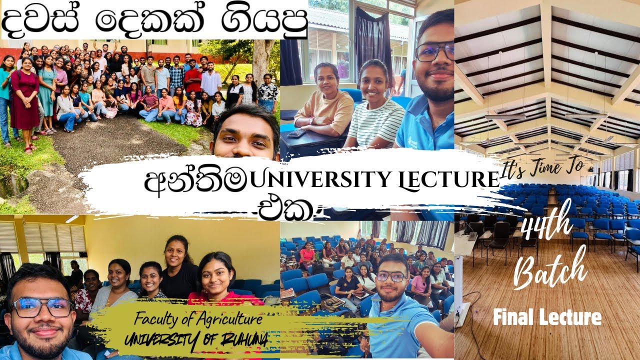 දවස් දෙකක් ගියපු අන්තිම University lecture එක | Time for 44th batch Final lecture #uor #university