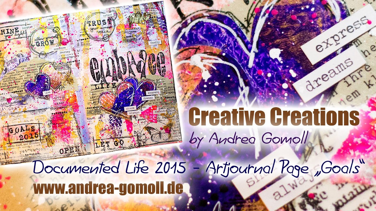 【Artjournal Page】 Goals 2015 & One little Word 2015