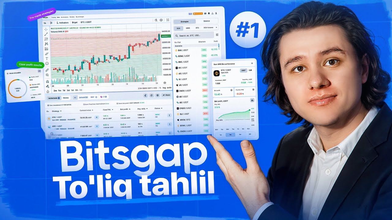 Kuniga 100$ PUL TOPADIGAN TRADING BOT Bitsgap 