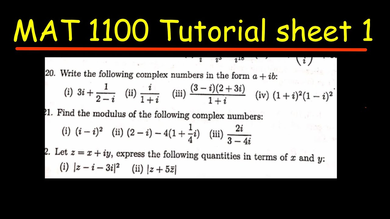 MAT 1100 TS1 Q18 TO Q22