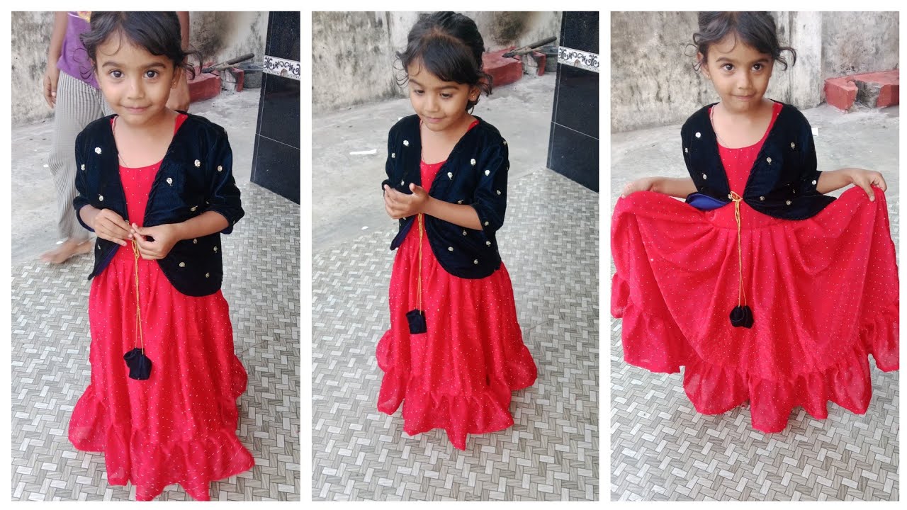  కోటు  డ్రెస్  కటింగ్ మరియు స్టిచింగ్ || coat with frock cutting and stitching .