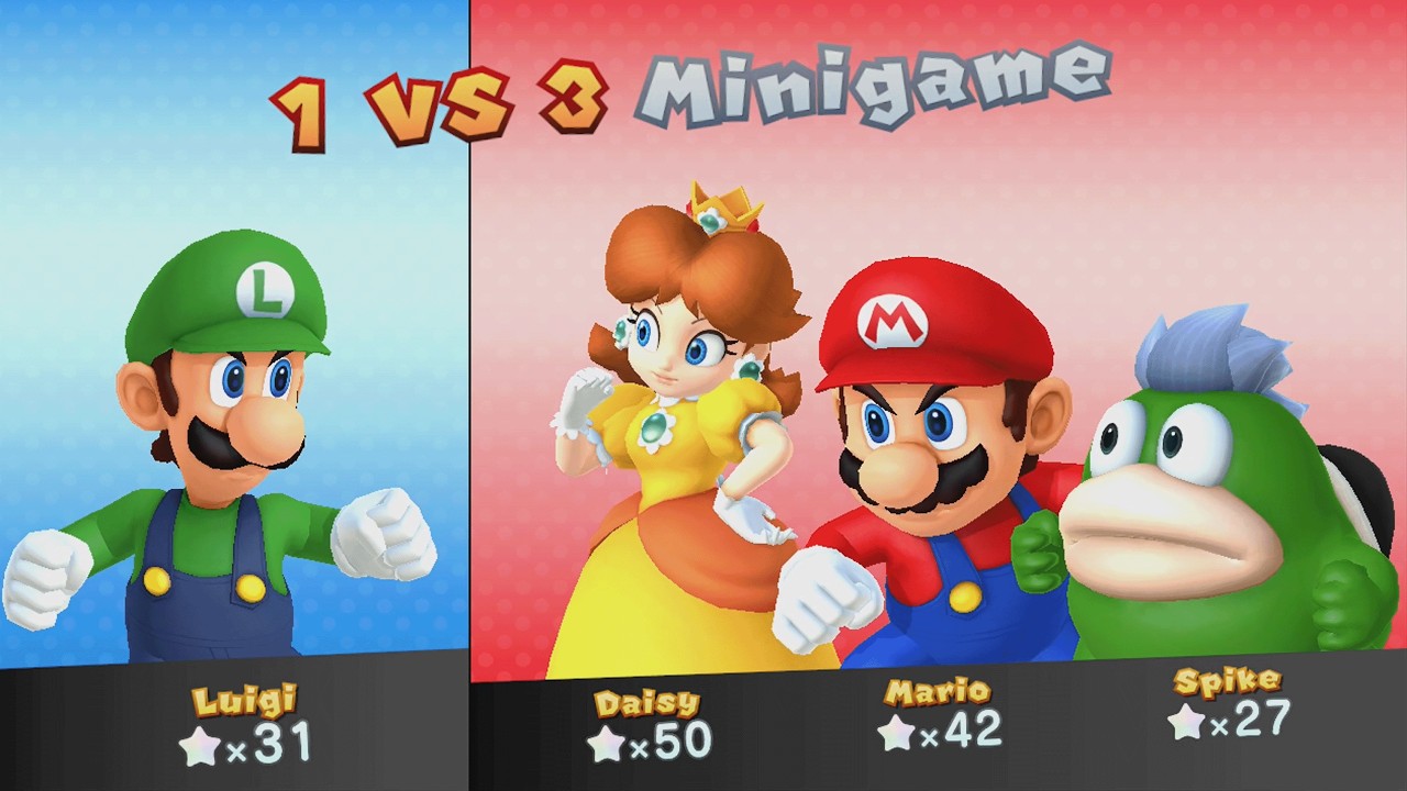 Mario Party 10 - Daisy vs Luigi vs Mario vs Spike - Whimsical Waters
