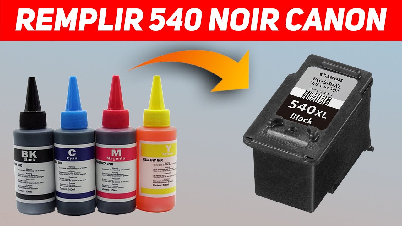 TUTO REMPLIR CANON 540 BLACK XL (refill)