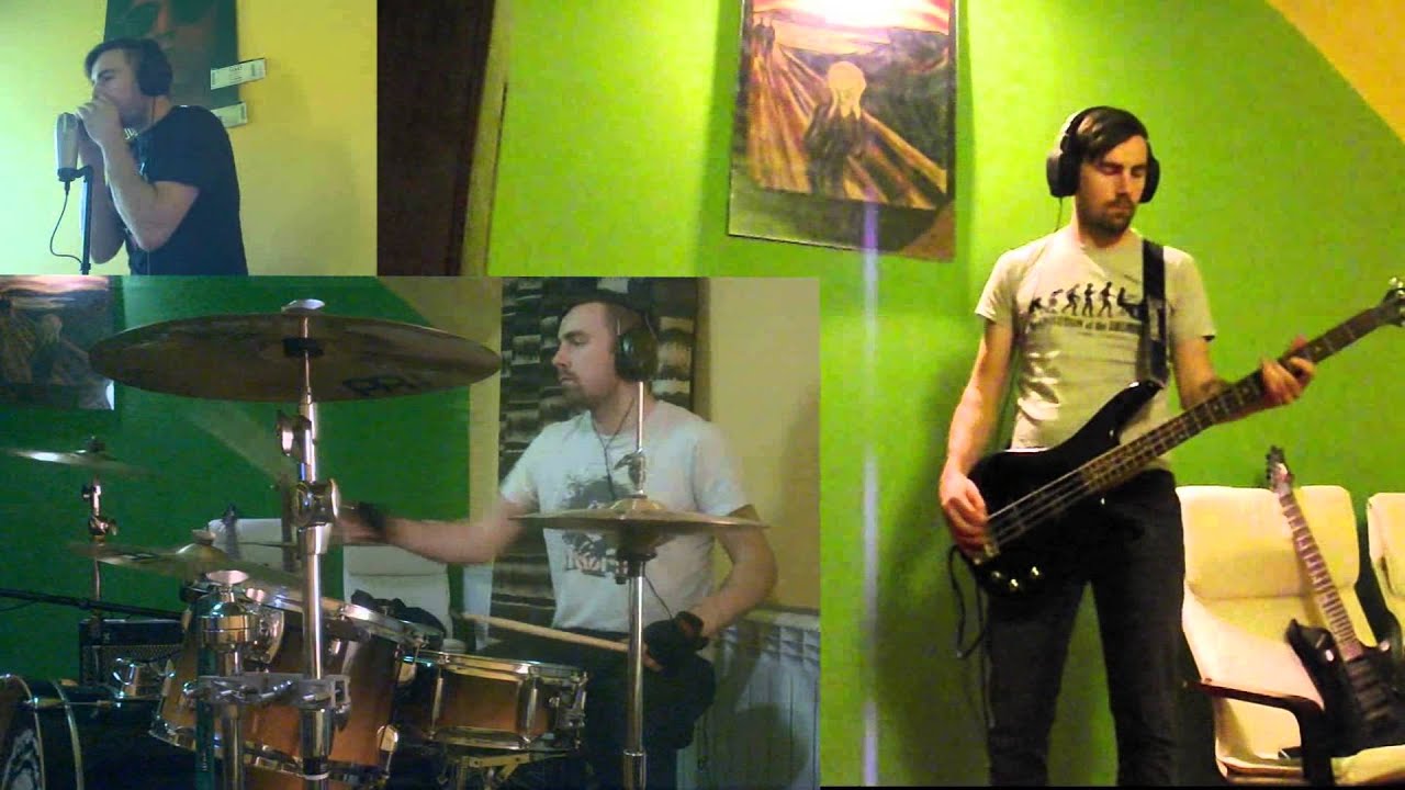 Coldplay - Don't Panic  Drum Cover  Bass Cover  Harmonica Cover