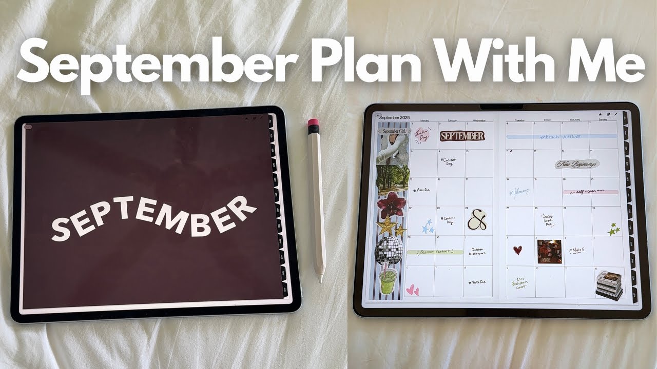 SEPTEMBER PLAN WITH ME ☕️ bullet journaling, fall TBR, & vision board