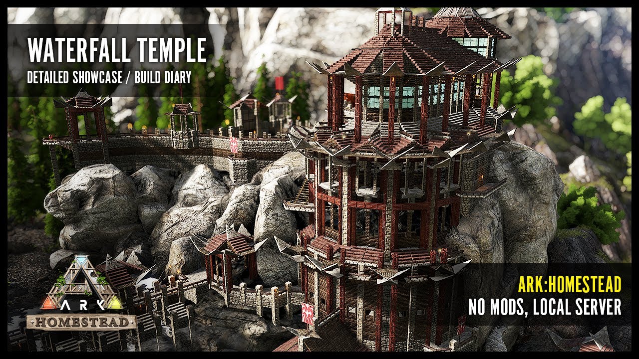 ARK:Homestead Trailer Build - Detailed Showcase/Build Diary of ARK Waterfall Temple