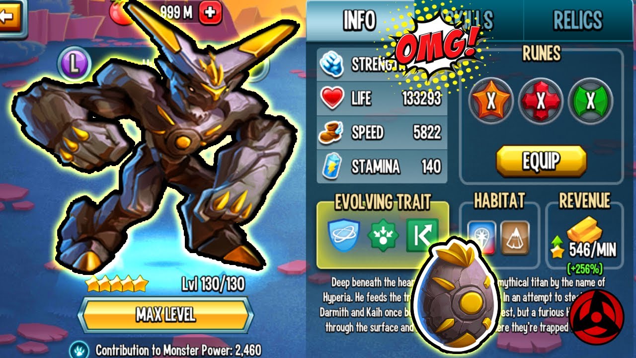 🔴Monster Legends: HYPERIA level 130 vs Eisul 130 🔥 review combat Ugluk