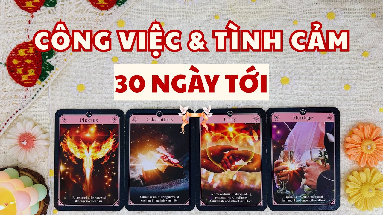 Tarot chọn tụ | 🌇✨ Năng lượng công việc & tình cảm của bạn trong 30 ngày tới