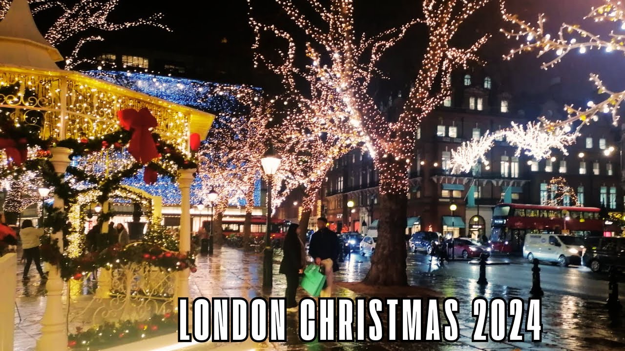 Luxury London Christmas Walk Tour 2024 ✨Mayfair, Chelsea & Knightsbridge 🎄 4k HDR